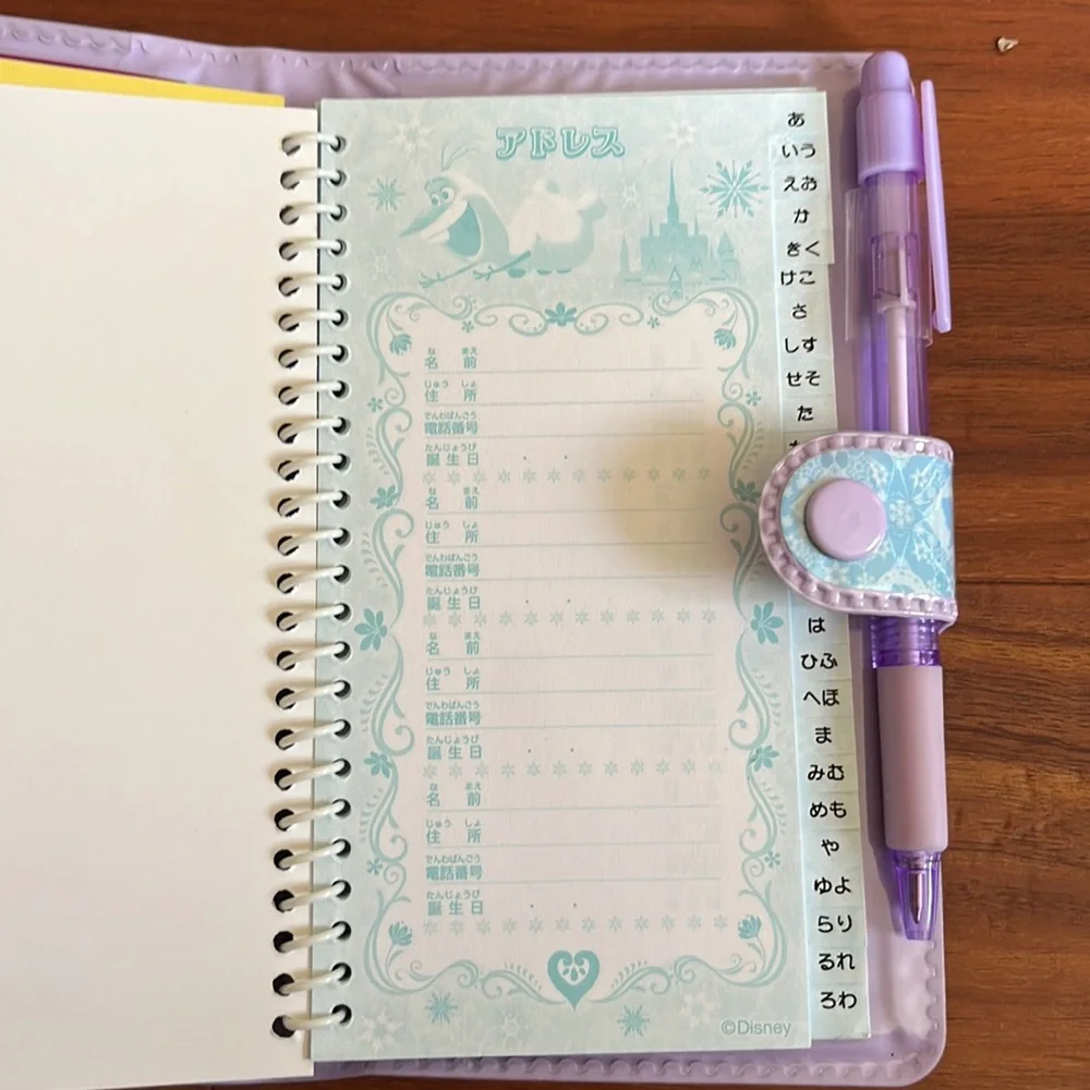 🐳 Frozen Anna & Elsa small notebook from Japan